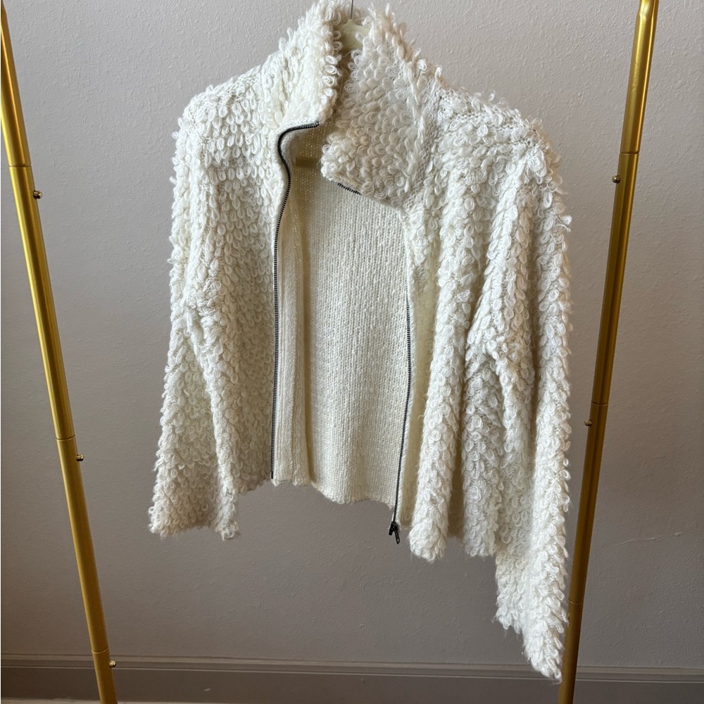 Cream Fuzzy Jacket